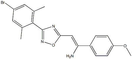 5-[(Z)-2-Amino-2-(4-methoxyphenyl)ethenyl]-3-(4-bromo-2,6-dimethylphenyl)-1,2,4-oxadiazole Struktur