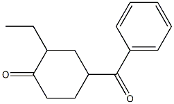 4-(Benzoyl)-2-ethylcyclohexan-1-one Struktur