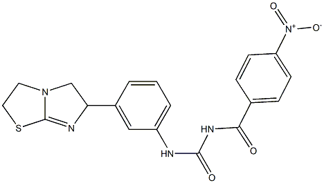 1-(4-Nitrobenzoyl)-3-[3-[[2,3,5,6-tetrahydroimidazo[2,1-b]thiazol]-6-yl]phenyl]urea Struktur