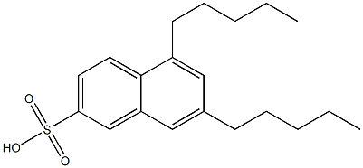 5,7-Dipentyl-2-naphthalenesulfonic acid Struktur