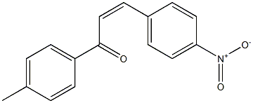 (2Z)-3-(4-Nitrophenyl)-1-(4-methylphenyl)-2-propen-1-one Struktur