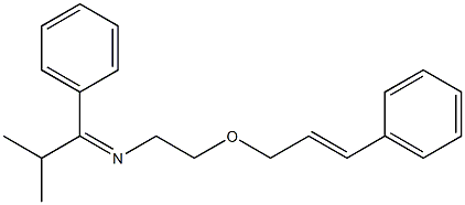 N-[2-[(3-Phenylallyl)oxy]ethyl]-2-methyl-1-phenylpropylideneamine Struktur