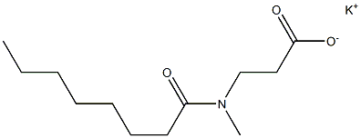 3-(N-Methyl-N-octanoylamino)propionic acid potassium salt Struktur