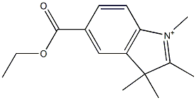 5-Ethoxycarbonyl-1,2,3,3-tetramethyl-3H-indolium Struktur