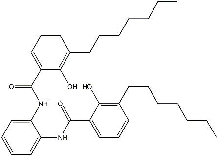 N,N'-Bis(3-heptylsalicyloyl)-o-phenylenediamine Struktur