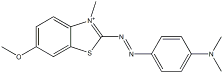 2-[[4-(Dimethylamino)phenyl]azo]-6-methoxy-3-methylbenzothiazol-3-ium Struktur