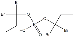 Phosphoric acid hydrogen bis(1,1-dibromopropyl) ester Struktur