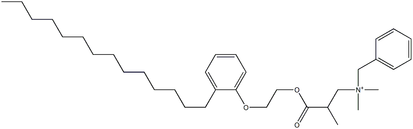 N,N-Dimethyl-N-benzyl-N-[2-[[2-(2-tetradecylphenyloxy)ethyl]oxycarbonyl]propyl]aminium Struktur