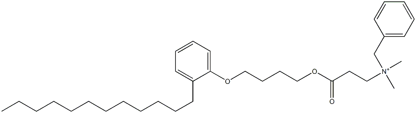 N,N-Dimethyl-N-benzyl-N-[2-[[4-(2-dodecylphenyloxy)butyl]oxycarbonyl]ethyl]aminium Struktur