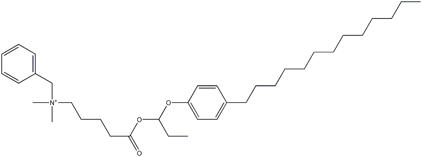 N,N-Dimethyl-N-benzyl-N-[4-[[1-(4-tridecylphenyloxy)propyl]oxycarbonyl]butyl]aminium Struktur