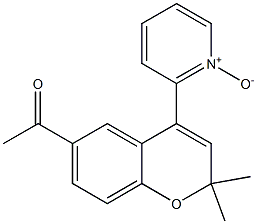 2-(2,2-Dimethyl-6-acetyl-2H-1-benzopyran-4-yl)pyridine 1-oxide Struktur