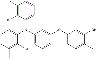 N,N-Bis(2-hydroxy-3-methylphenyl)-3-(3-hydroxy-2,4-dimethylphenoxy)benzenamine Struktur