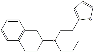 2-[Propyl[2-(thiophen-2-yl)ethyl]amino]tetralin Struktur