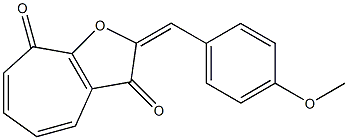 2-(4-Methoxybenzylidene)-2H-cyclohepta[b]furan-3,8-dione Struktur