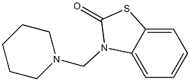 3-[(1-Piperidinyl)methyl]benzothiazol-2(3H)-one Struktur