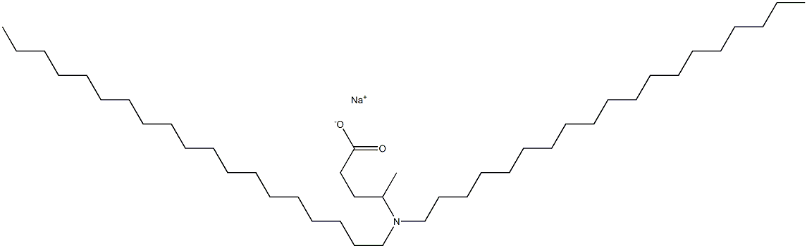 4-(Dinonadecylamino)valeric acid sodium salt Struktur