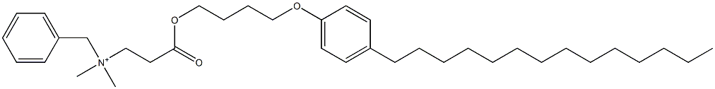 N,N-Dimethyl-N-benzyl-N-[2-[[4-(4-tetradecylphenyloxy)butyl]oxycarbonyl]ethyl]aminium Struktur