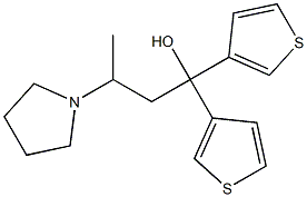 1,1-Di(3-thienyl)-3-(pyrrolidin-1-yl)-1-butanol Struktur