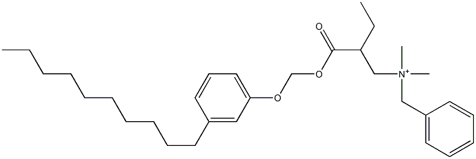 N,N-Dimethyl-N-benzyl-N-[2-[[(3-decylphenyloxy)methyl]oxycarbonyl]butyl]aminium Struktur