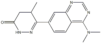 4,5-Dihydro-5-methyl-6-(4-dimethylaminoquinazolin-7-yl)pyridazin-3(2H)-one Struktur