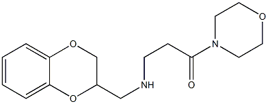 3-[[(1,4-Benzodioxan-2-yl)methyl]amino]-1-morpholino-1-propanone Struktur