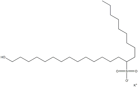 24-Hydroxytetracosane-10-sulfonic acid potassium salt Struktur