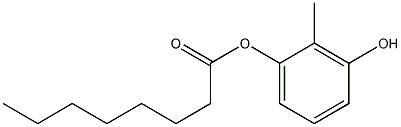 Octanoic acid 3-hydroxy-2-methylphenyl ester Struktur