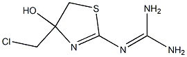 2-(4-Chloromethyl-4-hydroxy-2-thiazolin-2-yl)guanidine Struktur