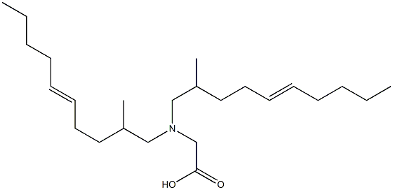 N,N-Bis(2-methyl-5-decenyl)glycine Struktur