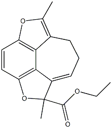 1,6-Dimethyl-7,8-dihydro-2,5-dioxa-1H-cyclohept[jkl]-as-indacene-1-carboxylic acid ethyl ester Struktur