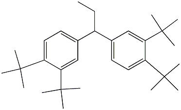 1,1-Bis(3,4-di-tert-butylphenyl)propane Struktur