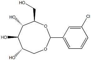 1-O,5-O-(3-Chlorobenzylidene)-D-glucitol Struktur