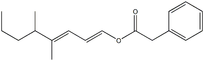 Phenylacetic acid 4,5-dimethyl-1,3-octadienyl ester Struktur