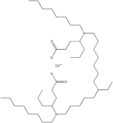 Bis[4-(dioctylamino)heptanoic acid]calcium salt Struktur