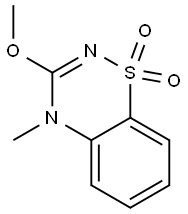 3-Methoxy-4-methyl-4H-1,2,4-benzothiadiazine 1,1-dioxide Struktur