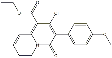 3-(4-Methoxyphenyl)-2-hydroxy-4-oxo-4H-quinolizine-1-carboxylic acid ethyl ester Struktur