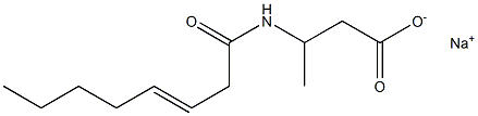 3-(3-Octenoylamino)butyric acid sodium salt Struktur