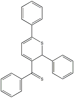 2,6-Diphenyl-3-thiobenzoyl-2H-thiopyran Struktur