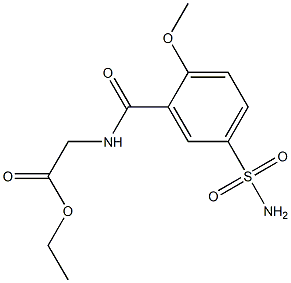 (2-Methoxy-5-sulfamoylbenzoylamino)acetic acid ethyl ester Struktur