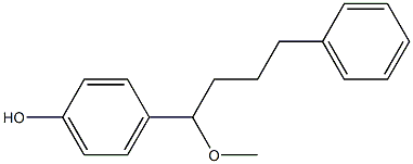 4-[1-Methoxy-4-phenylbutyl]phenol Struktur