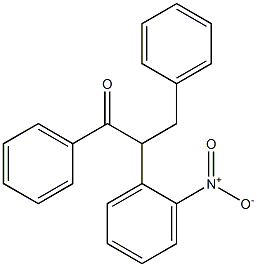 1-Nitro-2-(1-benzoyl-2-phenylethyl)benzene Struktur