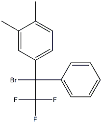 1-Bromo-1-phenyl-1-(3,4-dimethylphenyl)-2,2,2-trifluoroethane Struktur