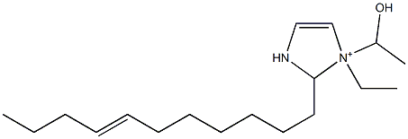 1-Ethyl-1-(1-hydroxyethyl)-2-(7-undecenyl)-4-imidazoline-1-ium Struktur