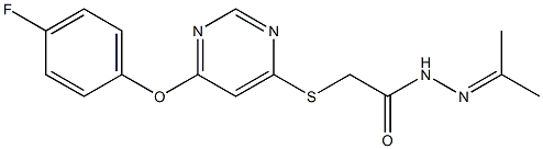 N2-(1-Methylethylidene)2-[6-(4-fluorophenoxy)pyrimidin-4-ylthio]acetohydrazide Struktur