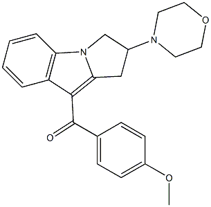 2,3-Dihydro-9-(4-methoxybenzoyl)-2-morpholino-1H-pyrrolo[1,2-a]indole Struktur