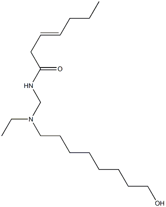 N-[[N-Ethyl-N-(8-hydroxyoctyl)amino]methyl]-3-heptenamide Struktur