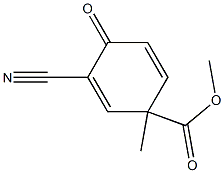 3-Cyano-1-methyl-4-oxo-2,5-cyclohexadiene-1-carboxylic acid methyl ester Struktur