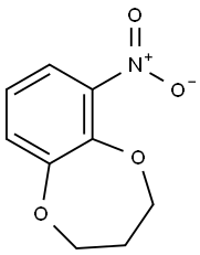 6-Nitro-3,4-dihydro-2H-1,5-benzodioxepin Struktur