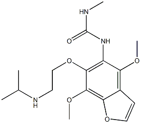 1-[4,7-Dimethoxy-6-[2-(isopropylamino)ethoxy]benzofuran-5-yl]-3-methylurea Struktur