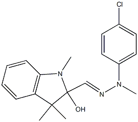 2-[[2-(p-Chlorophenyl)-2-methylhydrazono]methyl]-1,3,3-trimethylindolin-2-ol Struktur